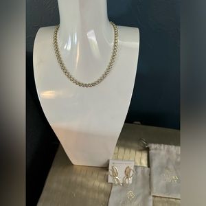 Kendra Scott set of tennis necklace and bow earrings
